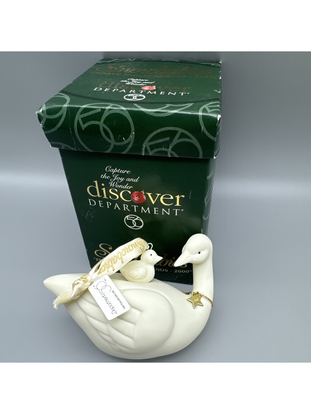 Snowbabies Christmas Ornament Frosty Frolic Friends 2000 Dept 56 Swan 69054